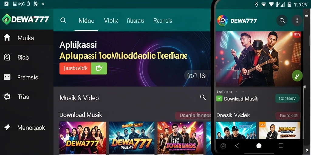 Tampilan antarmuka DEWA777 yang intuitif untuk Download Musik.