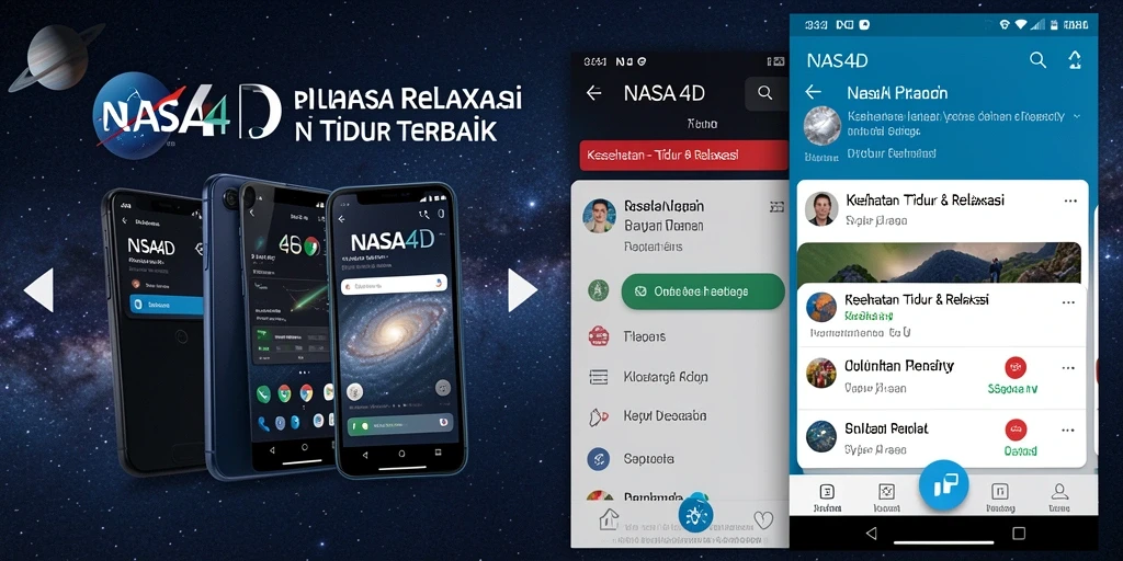 Antarmuka aplikasi NASA4D yang nyaman dan menenangkan.